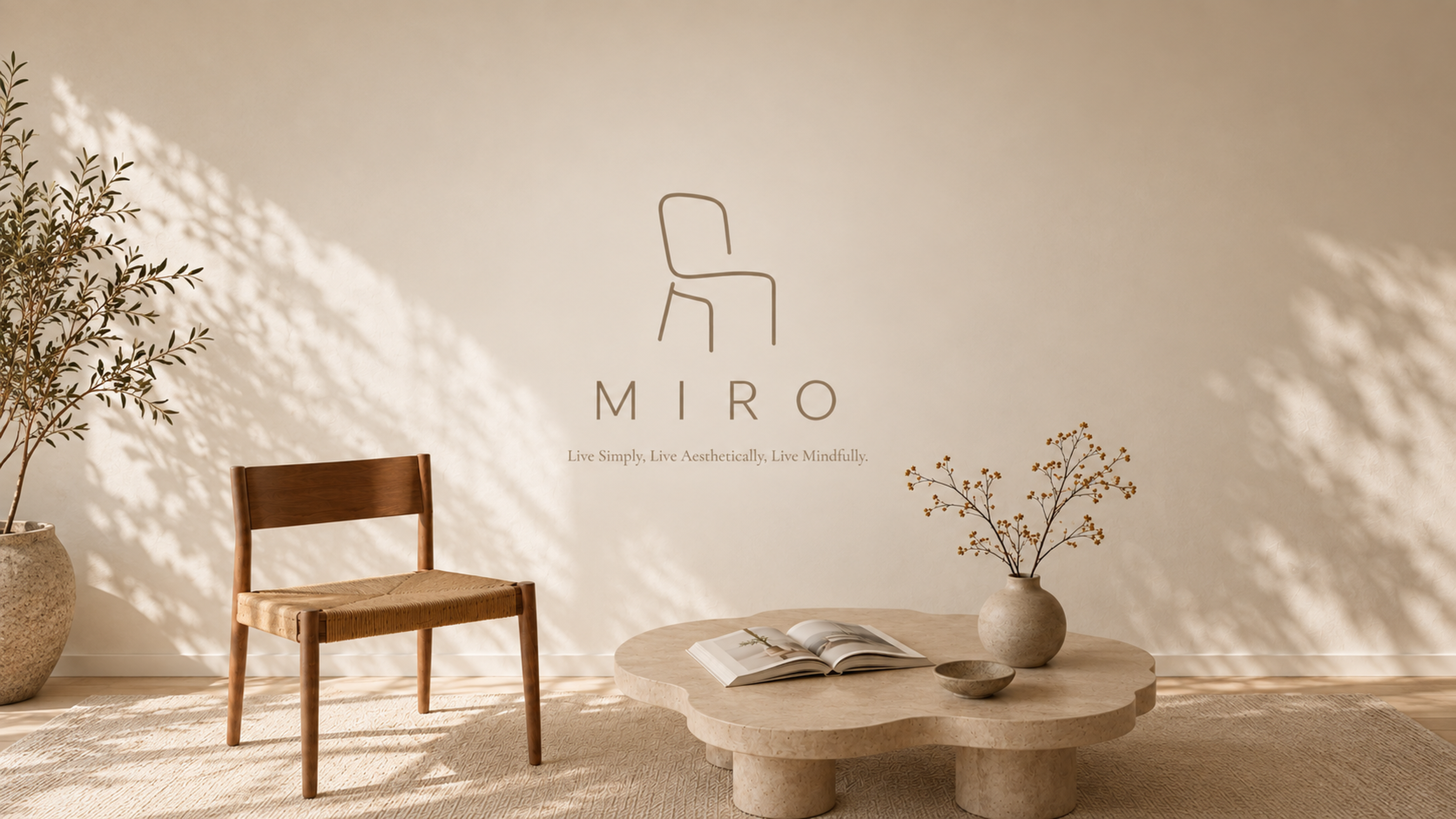 MIRO furniture collection in warm natural light